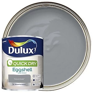 Image of Dulux Quick Dry Natural Slate Eggshell Low Sheen Paint 750ml