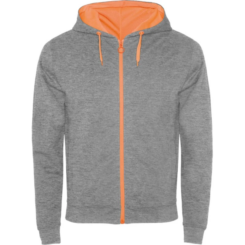 Image of ROLY Mens Fuji Full Zip Hoodie in Grey Size: Small Grey Male S