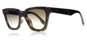 Image of Fendi 0195S Sunglasses Havana Black LC1 50mm
