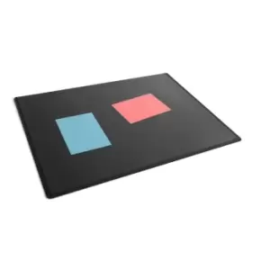 Image of Durable Desk Mat 530 x 400mm with Transparent Overlay PP, Pack of 1 Black