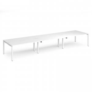 Image of Adapt II Triple Back to Back Desk s 4800mm x 1200mm - White Frame whit