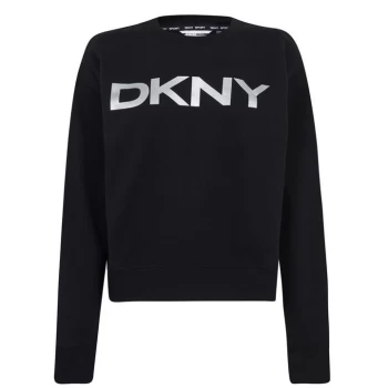Image of DKNY Sport DKNY Logo Sweater - Blk/Silv x4f