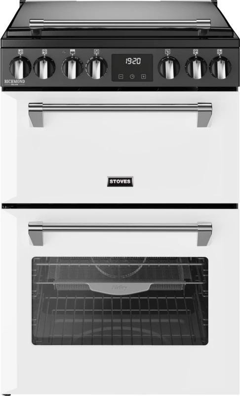 Image of Stoves 60cm wide Double Oven Richmond DX MRA 60Ei RTY Mini Range Electric Cooker with Induction Hob - Icy White - A/A Rated