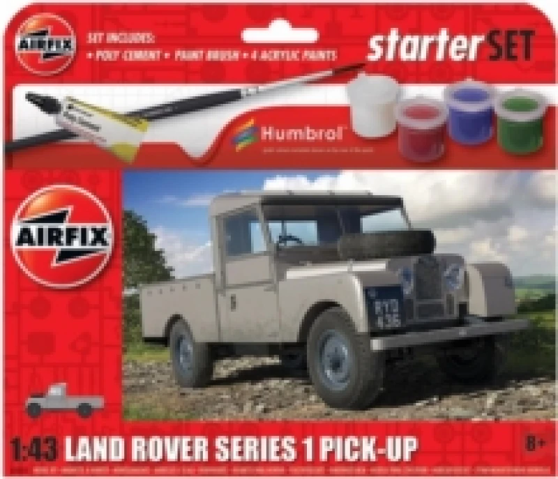 Image of Airfix A55012 Airifx Starter Set Land Rover Series 1 Pick Up 1:43 Model Kit Multi unisex