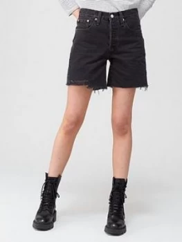 Image of Levis 501 Mid Thigh Shorts - Black