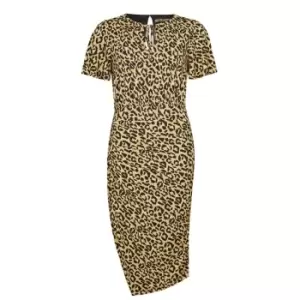 Image of Biba V Neck Jersey Dress - Multi