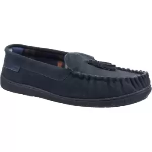 Image of Hush Puppies Mens Linus Slip On Suede Memory Foam Slippers UK Size 12 (EU 46)