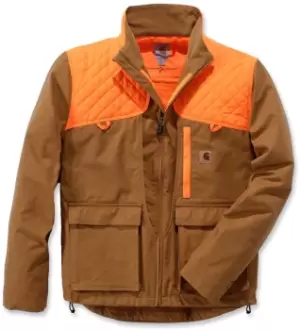 Image of Carhartt Rain Defender Upland Jacket, orange-brown, Size S, orange-brown, Size S