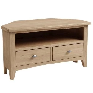Image of Golston Light Oak Corner TV Unit