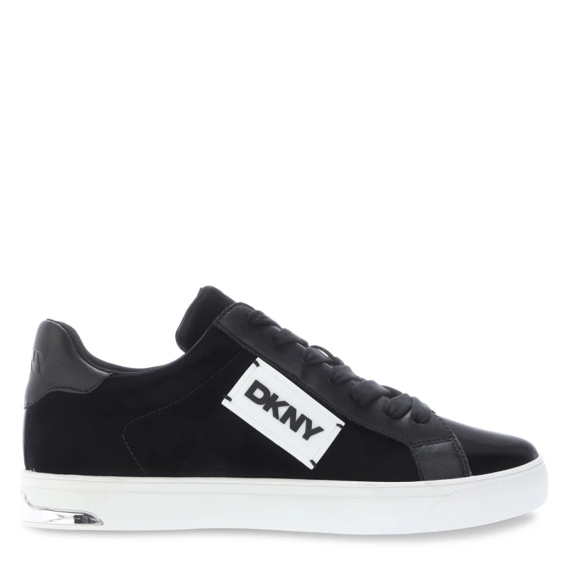 Image of DKNY Aelix Lace Up Trainers Black female UK 4