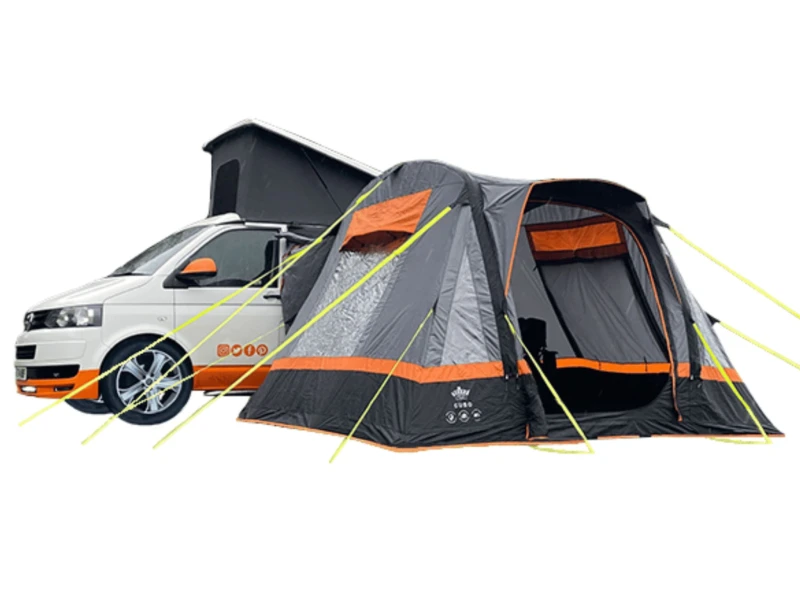 Image of OLPRO Ltd Cubo Breeze v2 Campervan Awning (Charcoal & Orange) Charcoal unisex