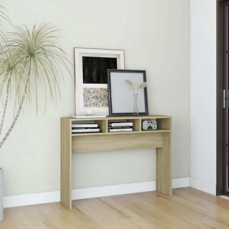 Image of VIDAXL Console Table Sonoma Oak 105x30x80cm Engineered Wood vidaXL 8720286606483