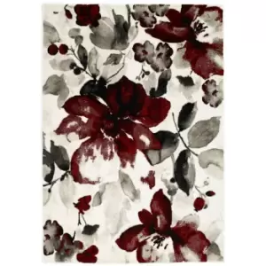 Image of Origins Watercolour Rug Floral Red 120 x 170cm