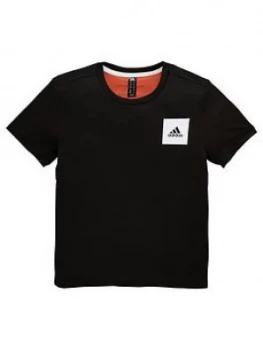 Image of Adidas Junior Boys Training Aero Tee - Black
