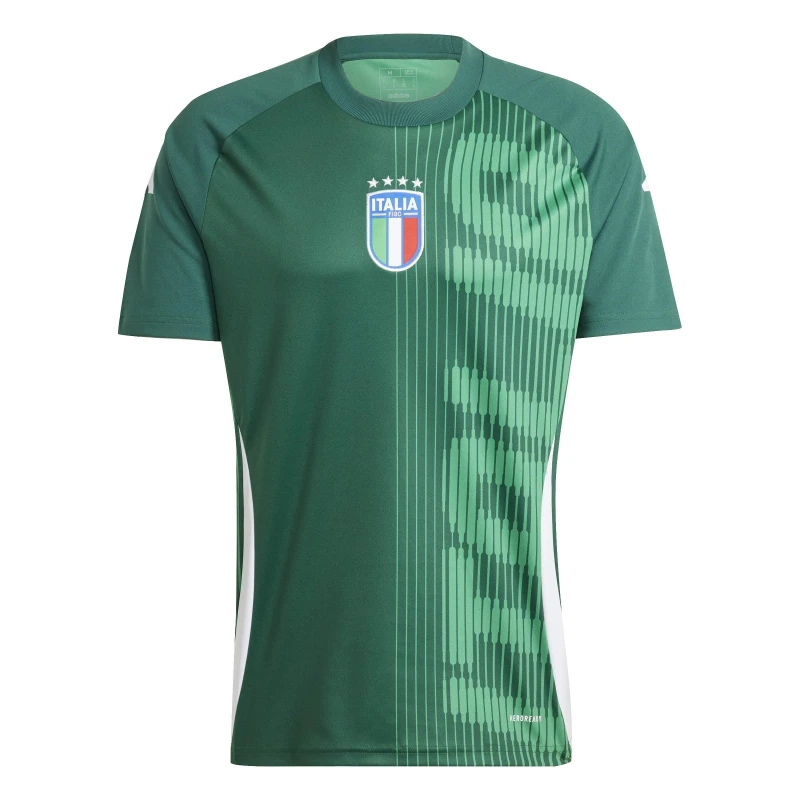 Image of adidas Italy Pre-Match Shirt 2024 Adults - Green Green S