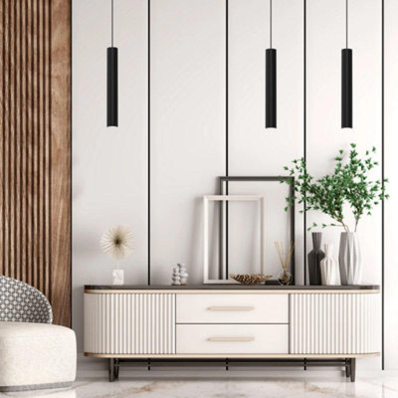 Image of Milagro Hudson Pendant Lamp Hand Made High Quality Elegant Single Cylindrical Design With Matt Finish