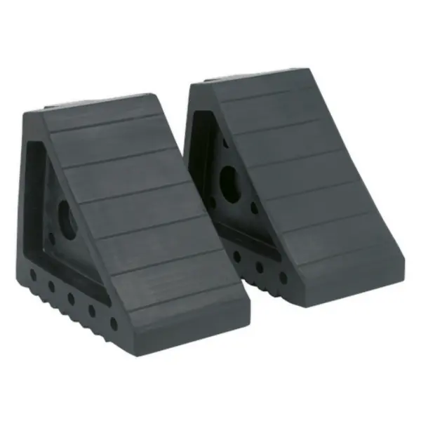 Image of Sealey Rubber Wheel Chocks - Pair