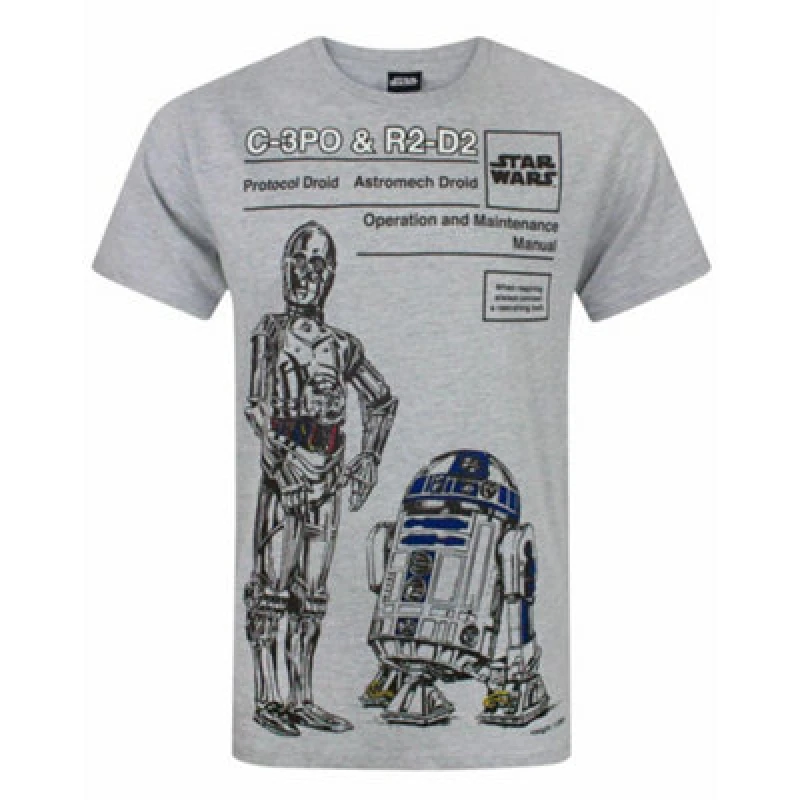 Image of Star Wars Star Wars Men Short Sleeved T-Shirt in Grey Size: X-Small Grey XS Male 5056030876202