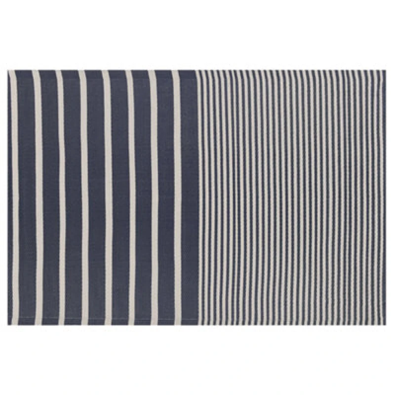 Image of Beliani Outdoor Rug Haldia Dark Blue 120 X 180 Cm