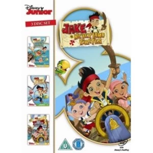Image of Jake & The Never Land Pirates (Yo Ho Matey's Away/Peter Pan Returns/Jake Saves Bucky) DVD