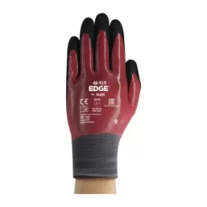 Image of Handschuhe EDGE 48-919 Gr.8 weinrot/schwarz EN 388 PSA II 12 PA