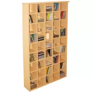 Image of Techstyle Pigeon Hole 585 Cd Media Cubby Storage Shelves Beech