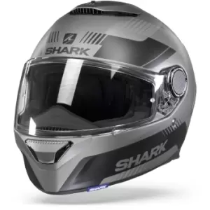 Image of Shark Spartan 1.2 Strad Mat Anthracite Black Silver Full Face Helmet M