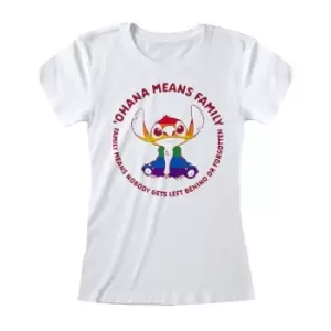 Image of Disney Lilo And Stitch - Rainbow Ohana Stitch (Fitted) Ex Large