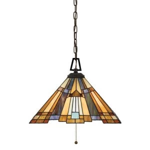 Image of 3 Light Ceiling Pendant Bronze, Tiffany, E27