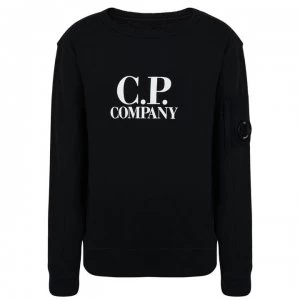 Image of CP COMPANY Junior Boys Crew Neck Lens Sweatshirt - Black 999
