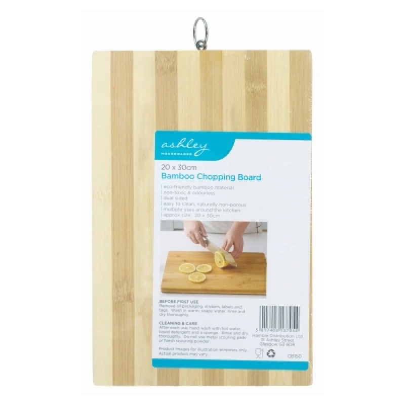 Image of Ashley Bamboo Chopping Board - 30cm x 20cm Brown