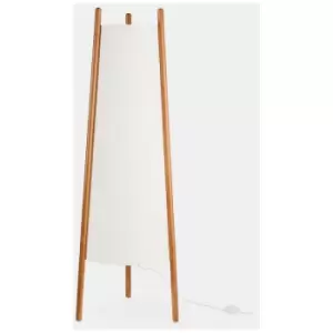 Image of LEDS C4 Woody Tripod Floor Lamp Oak Wood, Beige E27