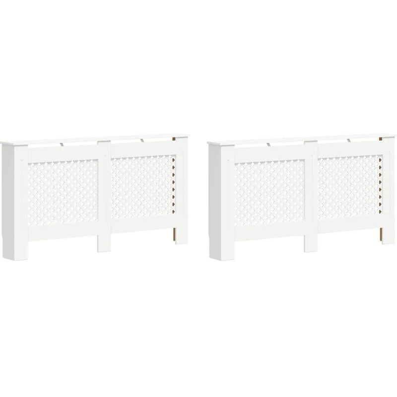 Image of VIDAXL Radiator Covers 2 pcs White 152x19x81.5cm MDF vidaXL 8719883868585