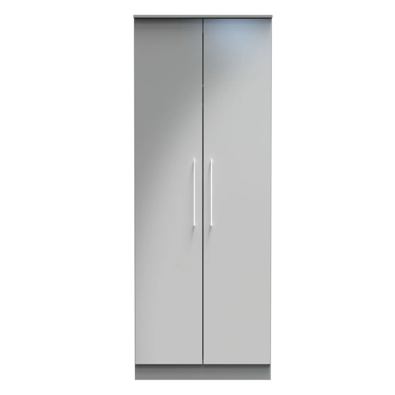 Image of Chester 2 Door Wardrobe In Uniform Grey & Dusk Grey (Ready Assembled)