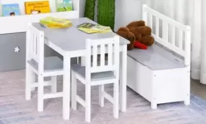 Image of HOMCOM Four Piece Kids Table and Chair Set
