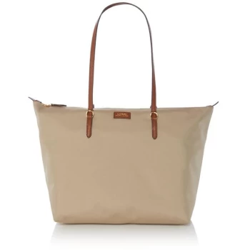Image of Lauren by Ralph Lauren Canvas Keaton Tote Bag - Khaki
