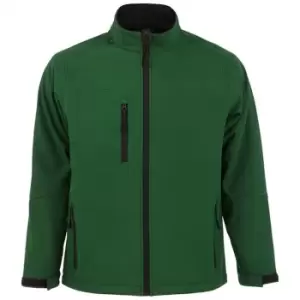 Image of SOLS Mens Relax Soft Shell Jacket (Breathable, Windproof And Water Resistant) (4XL) (Bottle Green)