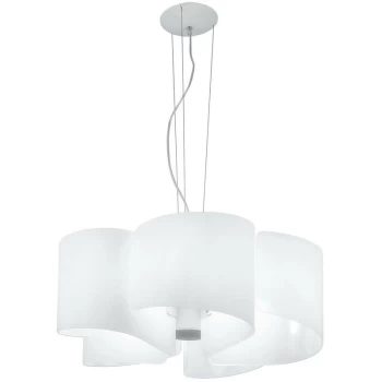 Image of Fan Europe Lighting - Fan Europe Imagine - Curved Glass Ceiling Pendant, White, E27