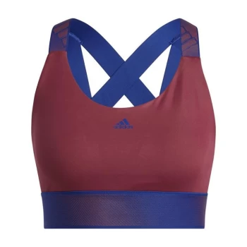Image of adidas Believe This Medium-Support Workout Bra Womens - Victory Crimson / Victory Blue