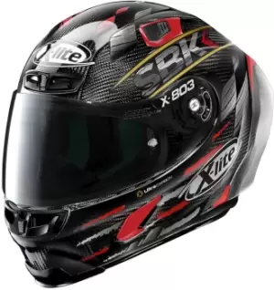 Image of X-Lite X-803 RS Ultra Carbon Replica SBK Helmet, black-carbon, Size S, black-carbon, Size S
