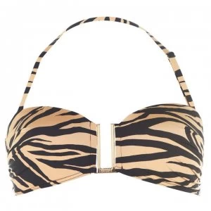 Image of Biba Bandeau Bikini Top - Tiger Print