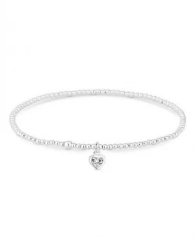 Image of Simply Silver Heart Stretch Bracelet