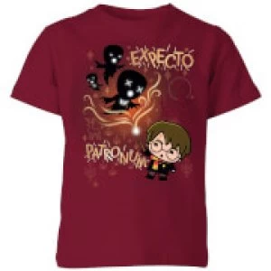 Image of Harry Potter Kids Expecto Patronum Kids T-Shirt - Burgundy - 7-8 Years - Burgundy