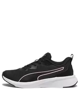 Image of Puma Womens Running Flyer Lite Trainers - Black/Pink, Size 4, Women