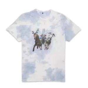 Image of Marvel Thor - Love and Thunder Chariot Goats Unisex T-Shirt - Light Blue Tie Dye - M