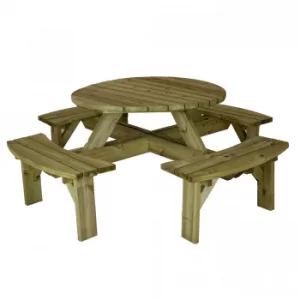 Image of Timber Round Picnic Table Natural