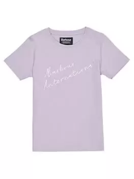 Image of Barbour International Girls Rossin T-Shirt - Light Purple, Light Purple, Size Age: 6-7 Years, Women
