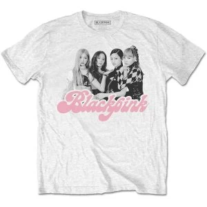 Image of BlackPink - Photo Unisex Medium T-Shirt - White