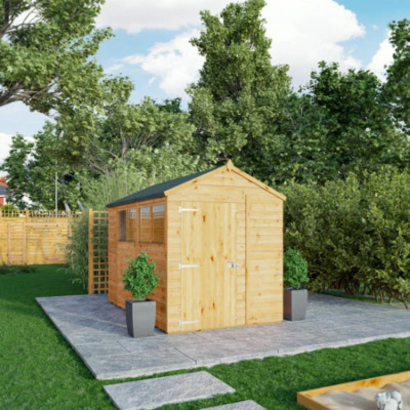 Image of Waltons 10 X 6 Shiplap Apex Glass Glazed Modular Garden Storage Shed