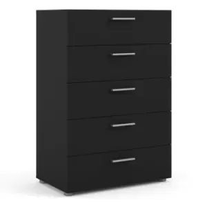 Image of Pepe Chest Of 5 Drawers In Black